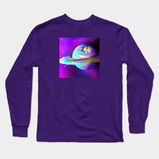 Planet With Eye Fingers Long Sleeve T-Shirt